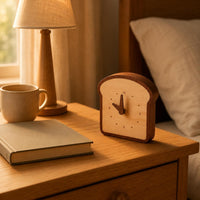 Wooden Desk Wooden Timepiece Printed Numerals Home Decor Point Markers