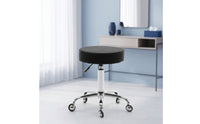 Adjustable Rolling Stool Padded Adjustable Stool with Wheels Cushioned Chair for Barbers, Barbershops