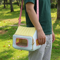 Parrot Travel Bag for Cockatiel and Parakeet Travel Bag, Bird Outing Bag with Standing Perch, Removable Tray and Shoulder Strap for Small Bird