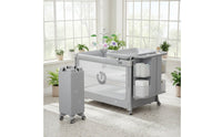 Multifunctional Baby Crib Instant-Fold Fold Rolling Baby Bassinet Rocking