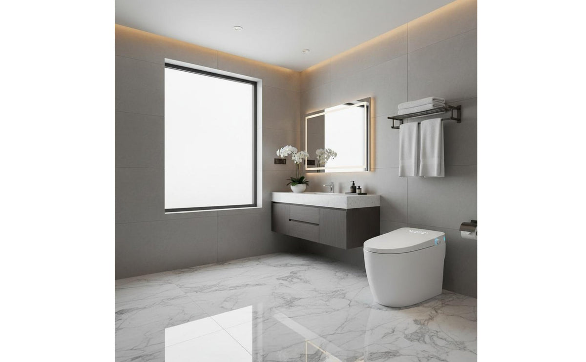 Warm Water Cleansing Smart Toilet Auto Deodorizer Single-Piece Smart Toilet Foam Barrier Hands-Clean Operation for Elderly, People with Disabilities