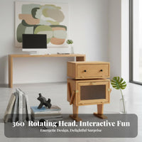 Nordic theme Robot-Shaped Nightstand Creative Design Multi-Storage Nightstand Playful Aesthetic Bedside Table sturdy Construction for Homeowners, Adults, Parents, Bedroom, Living Room, Playroom, Nursery