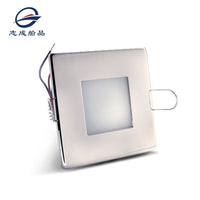游艇316不锈钢嵌入式筒灯LED天花灯IP65防雾防水面板灯
