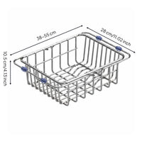 Expandable Sink Drain Rack Rust-Resistant Stainless Steel Drain Tray