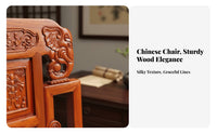 Chinese Roundrear Armchair Hardwood Wood Construction Indoor Furniture Traditional Design Bendd Rearrest for Office