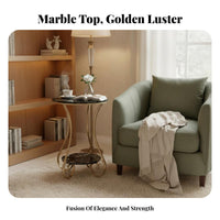 Round Tiered End Table Versatile Tiered Circular Stand Easy to Assemble