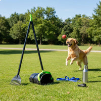 Dog Poop Tray and Rake Outdoor Use Pet Waste Rake and Pan Easy to Clean for Yard