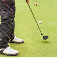 Stainless Steel Putter Practice Aid Zinc Alloy Putting Practice Tool No Assembly Required Putting Stroke Practice Aid Portable for Beginners