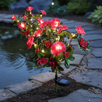 Solar Lotus Stake Light Decorative Outdoor Decor Easy to Assemble for Garden