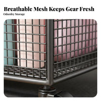 Space Saving Home Gym Storage Rack Mobile Design Exercise Equipment Organizer Sturdy Construction Home Gym Rolling Rack Large Capacity