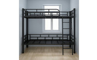 Bunk Bed Frame Space-Saving Metal Bunk Bed Compact Furniture for Students, Teens, Dormitory, Small Apartments, Shared Rooms