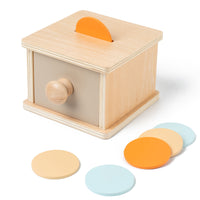 Fine Motor Educational Toy Wooden Object Permanence Box Educational Shape Sorter Hand-Eye Coordination for Preschool