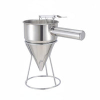 Stainless Steel Batter Dispenser Stainless Steel Batter Funnel Stand Included Syrup Funnel Dispenser for Cooking