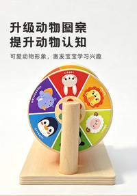 Montessori Wooden Educational Toy Set with Textile Drum and Coin Box for Kids