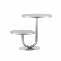 2-Tier Dessert Stand Metal Cupcake Display Stand Portable for Buffets