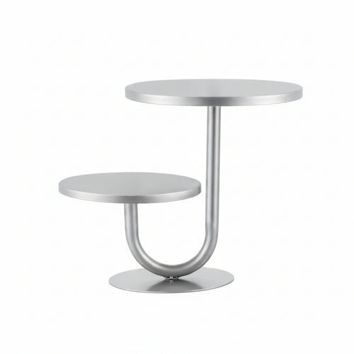 2-Tier Dessert Stand Metal Cupcake Display Stand Portable for Buffets