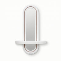 Wall Shelf with Mirror Compact Floating Shelf with Mirror Decorative for Bedroom
