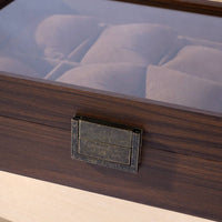 Watch Storage Box with Glass Lid Shielded for Dresser, Collectors