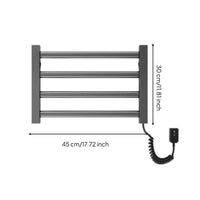 Electric Heated Towel Rack No Drill Electric Towel Warmer Smart Temperature Control Bathroom Accessory for Restroom
