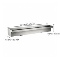 Pond Waterfall Outlet Long-Lasting Construction Stainless Steel Waterfall Trough