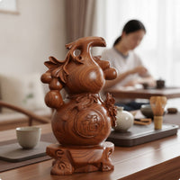 Gourd Ornament Artistic Gourd with Pedestal Natural for Entryway