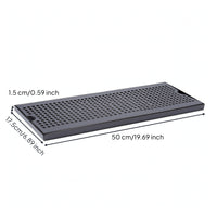 Bar Drip Tray Black Coated Stainless Steel Tray with Perforated Top Rust Resistant for Baristas