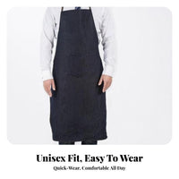 Long Sleeve Backward Wear Smock Unisex Sturdy Work Cloth Gown Oil-Resistant Heavy Duty Work Smock for Welders, Mechanics, Workshop, Factory, Kitchen