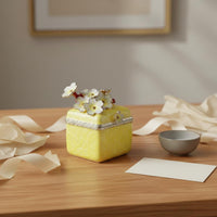 Cherry Blossom Jewelry Box Small Metal Jewelry Box Enamel Finish