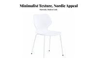 Molded Shell Chair Nordic Design Seating Furniture Minimalist for Home Office Workers, Business Owners, Dining Room, Reception Area, Kitchen