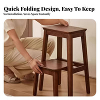 Multi-Functional Convertible Ladder Chair Foldable Transforming Ladder Chair Space-Saving Step Stool Sturdy Construction for Homeowners, Apartment Dwellers, Kitchen, Living Room, Office, Library