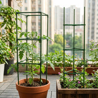 Garden Trellis for Climbing Plants Outdoor, Square POLYPROPYLENE Garden Stakes and Plant Support, Adjustable Tomato and Sweet Pea Plant Stakes