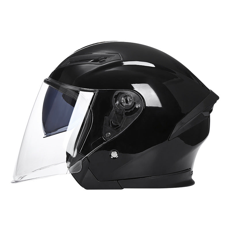 Half-Style Motorcycle Helmet with Sun Visor for Adults
