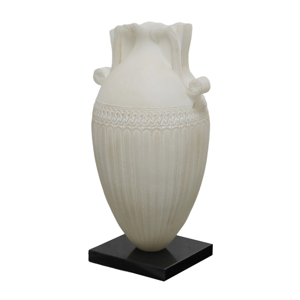 Sculptural Vessel Carved Resin Figurine Polyresin for Mantel, Collectors