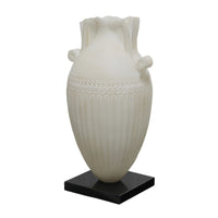 Sculptural Vessel Carved Resin Figurine Polyresin for Mantel, Collectors