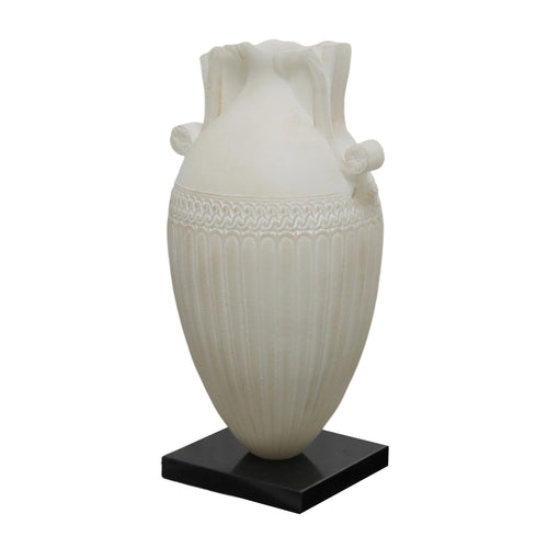 Sculptural Vessel Carved Resin Figurine Polyresin for Mantel, Collectors