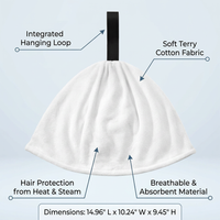 Quick Dry Terry Cloth Sauna Hat, Strong Water Absorption Sauna Hat, Ergonomic Sauna Hat for Steam, P - as8