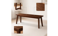 Backless Dining Bench Minimalist Dining Room Bench Space-Saving Furniture Natural for Kitchen