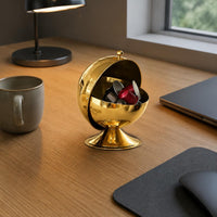 Spherical Storage Jar Stainless Steel Table Decor Food Grade for Desktop