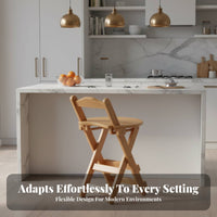 Folding Bar Chair with Backrest Strong Bearing Capacity for Kitchen, Homeowners