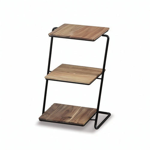 Dessert Stand with Wooden Shelves Rustic 3 Tier Cake Stand Modern Tiered Serving Platter for Party Hosts, Home Entertaining
