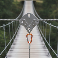 Diverter with Arms Stainless Steel Hardware   for Suspended Activity Park Managers, Route Setters