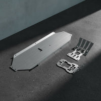 3 Pieces RC Car Guard Kit Machined RC Chassis Guard Set Chassis Plate with Mounting Holes Brushed Protector Metal