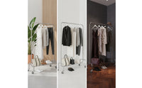 Garment Rack with Wheels Floor-Standing Rolling Garment Rack Heavy-Duty for Merchandisers, Home Organization
