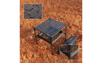 Compact Camping Table with Mesh Layer Quick Setup Foldable Camping Table Long-Lasting Furniture Stable for Campers, Hikers, Picnics