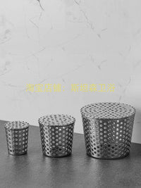 不锈钢天台防鼠过滤罩PVC排水口墙角地漏下水道75管侧排圆孔