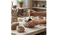 One-Piece Pottery Glazing Suction Tool Stable Ceramic Glazing Aid with Suction Base for Potters