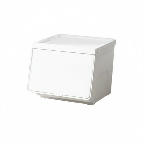 Front-Opening Wheeled Container Clear View Doors Household Storage With casters