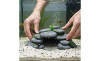 Resin Rock Cave Naturalistic Design Stacked Pebble Decoration Aquatic Habitat Hiding Location No Edges Aquatic Habitat Hiding