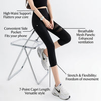 Leggings for Women UK High Waist with Pockets for Gym Workout, Nylon Compression Material, Plus Size Activewear