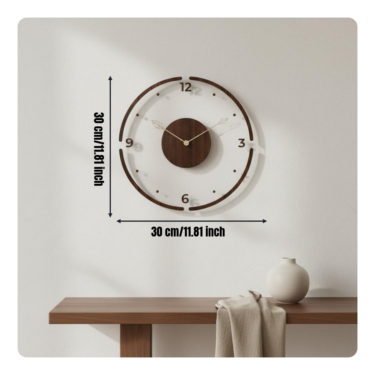 Minimalist Floating Number Clock Easy to Hang for Bedroom, Office